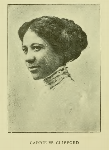 Carrie Williams Clifford, portrait from \"Race Rhymes\" (1911)